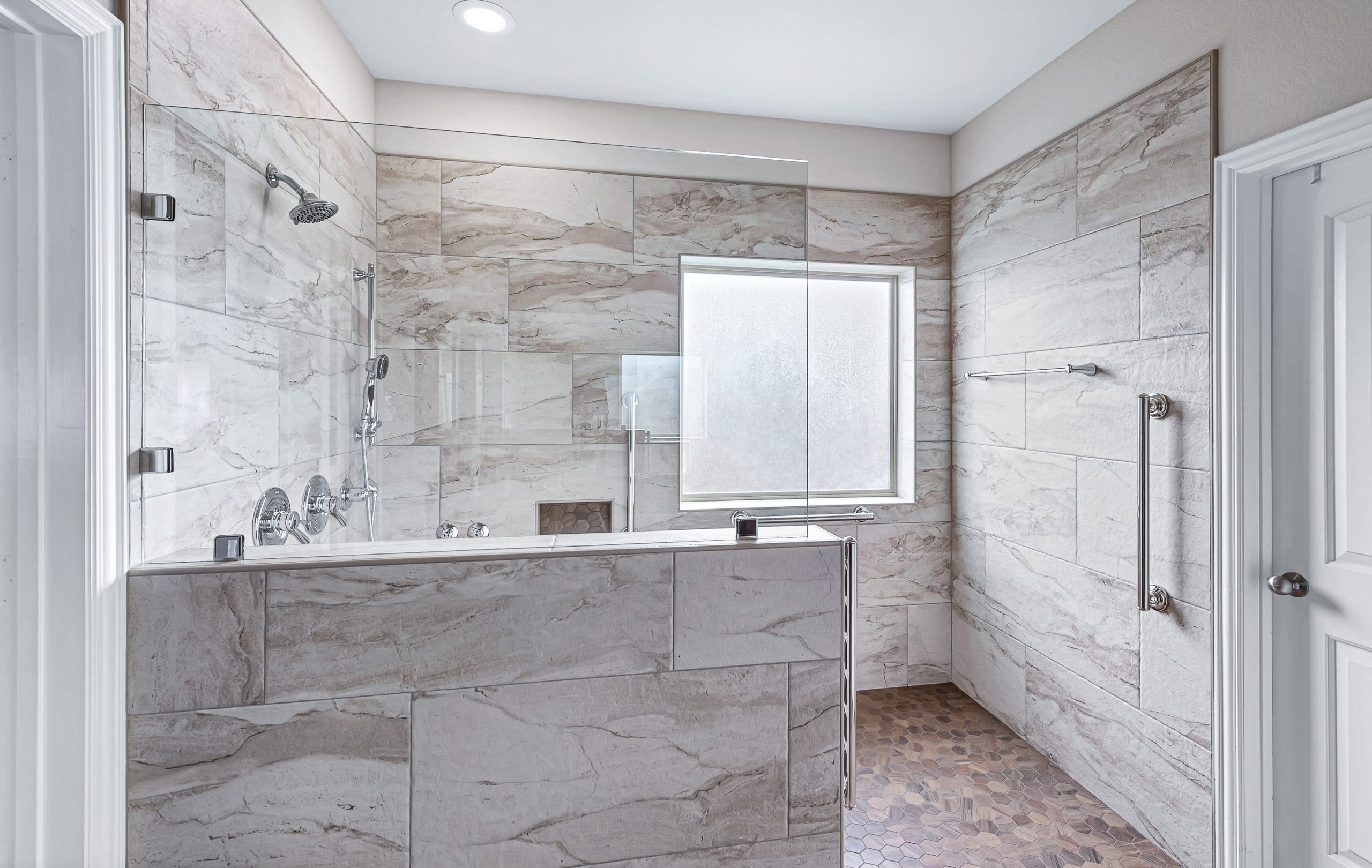 Custom Tub to Shower Conversion - Oversize Shower With Zero Threshold