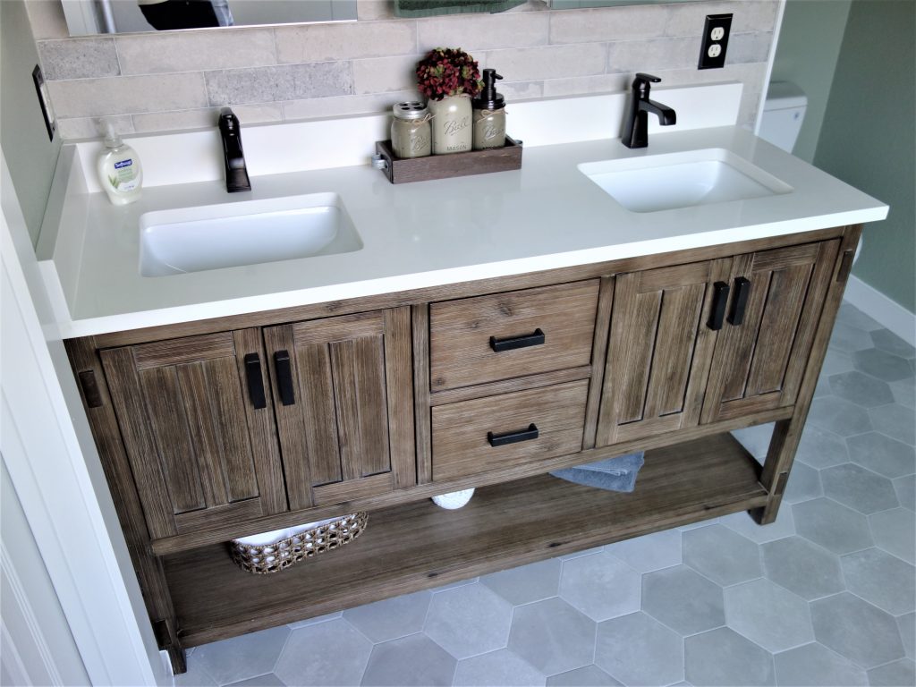 custom wood vanity