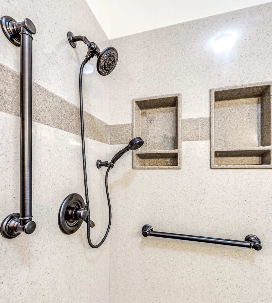 solid surface shower walls that are non-porous and not plastic