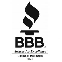 BBB Awards For Excellence Winner of Distinction 2021