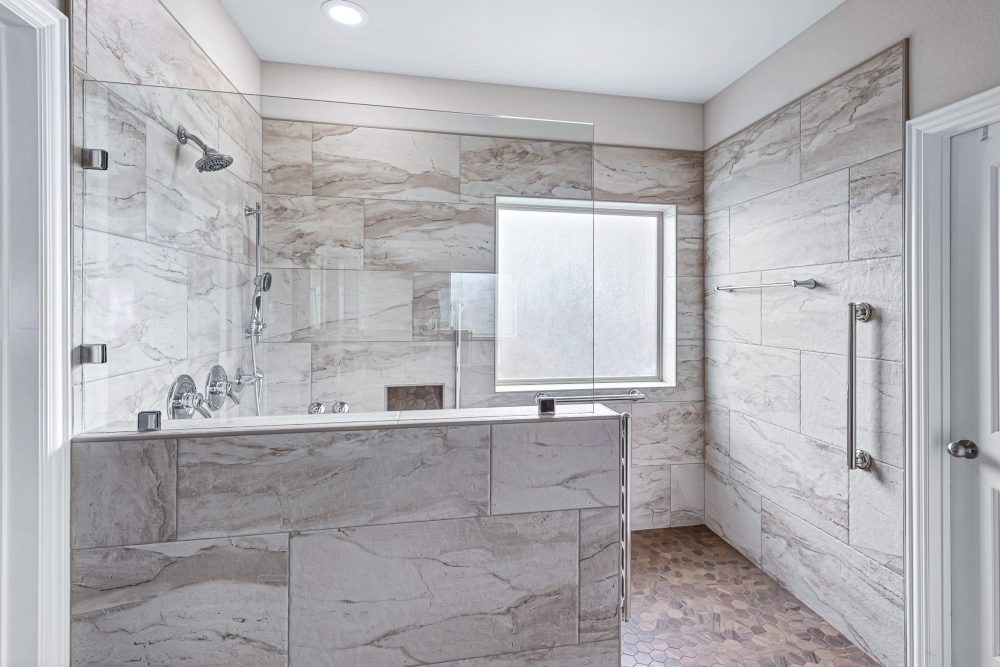 Custom Tub to Shower Conversion - Oversize Shower With Zero Threshold