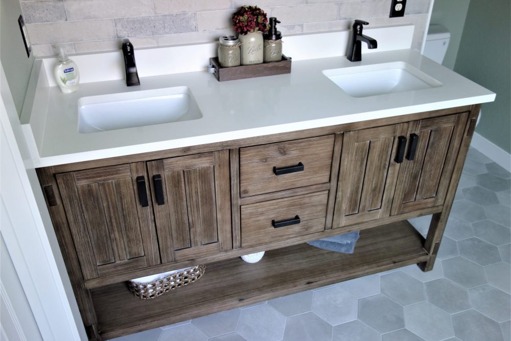 custom wood vanity