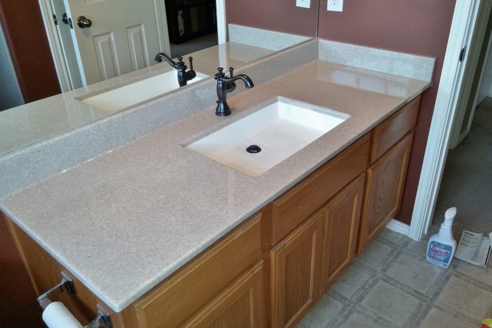Vanity Top - Onyx - replacing a bathroom countertop Houston
